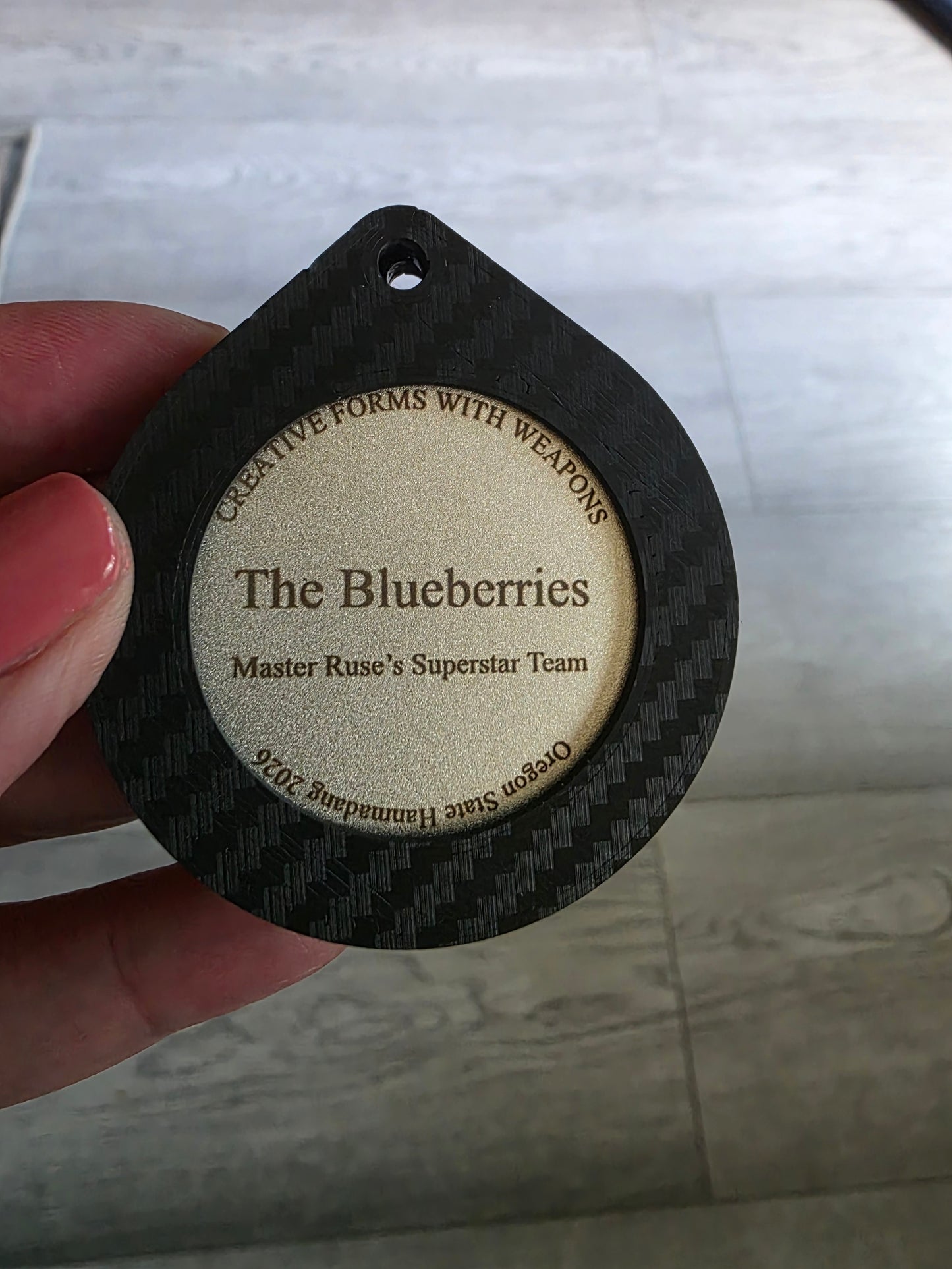Custom Double-Sided Laser Engraved Coin with 3D Printed Twist Holder