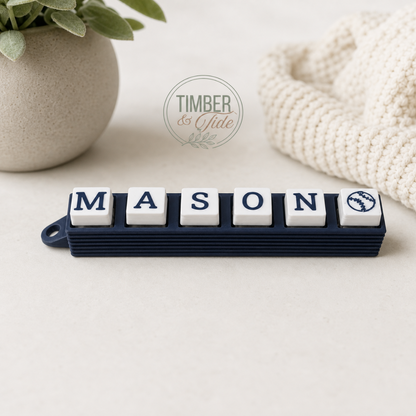 Personalized Clicky Fidget | Custom Name Keychain & Bag Tag