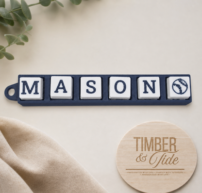 Personalized Clicky Fidget | Custom Name Keychain & Bag Tag